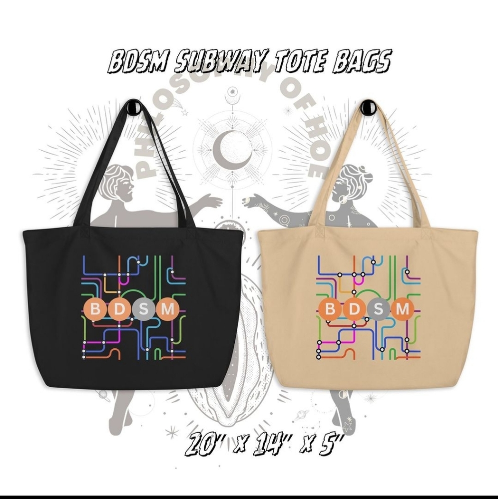 MTA Subway Large Organic Cotton Tote Bag
